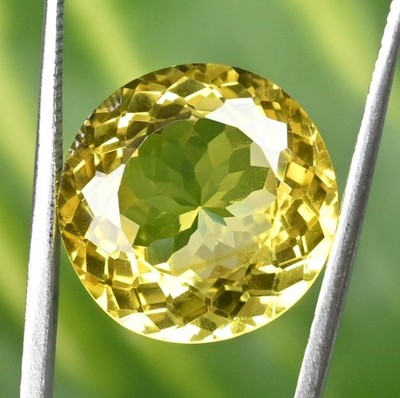 23.00 Ct Natural Ceylon Yellow Sapphire Round Certified Flawless Loose Gemstone