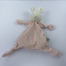 Bunnies By The Bay Skip Knotted Bunny Lovey Stuffed Plush Knotted Pink Dot