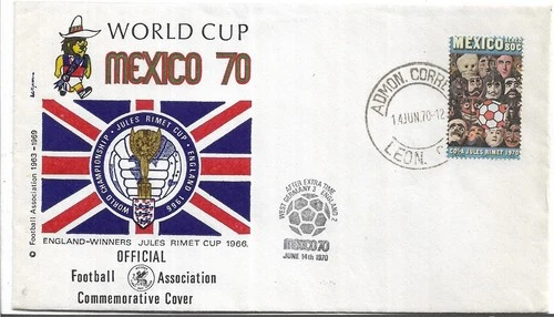 WORLD CUP MEXICO 1970 WEST GERMANY 3 ENGLAND 2 FDC MY REF 734