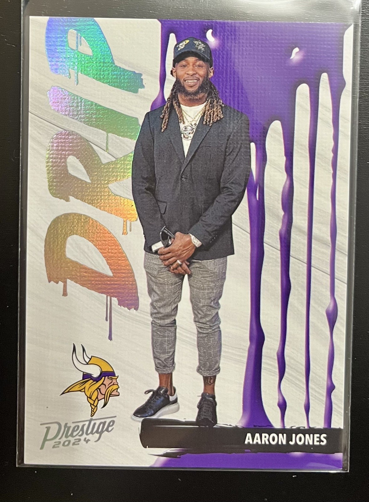 2024 Panini Prestige Aaron Jones * DRIP * Case Hit Rare Vikings Color Match SSP