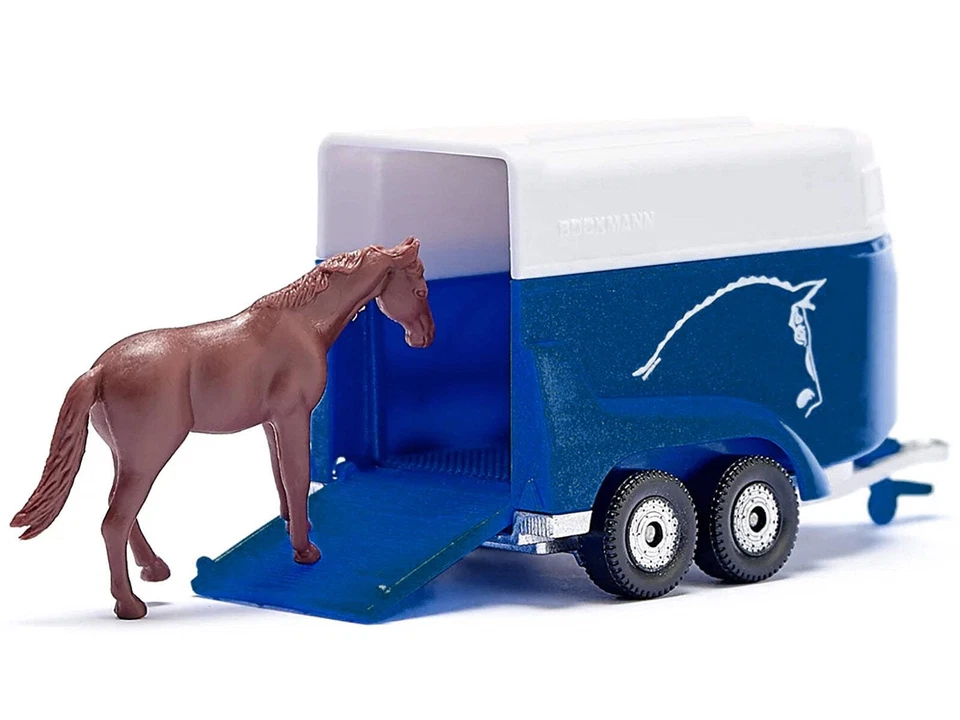 Jeep Red with Horse Trailer Blue and Horse Accessory Diecast Model by Siku - Image 2 of 4
