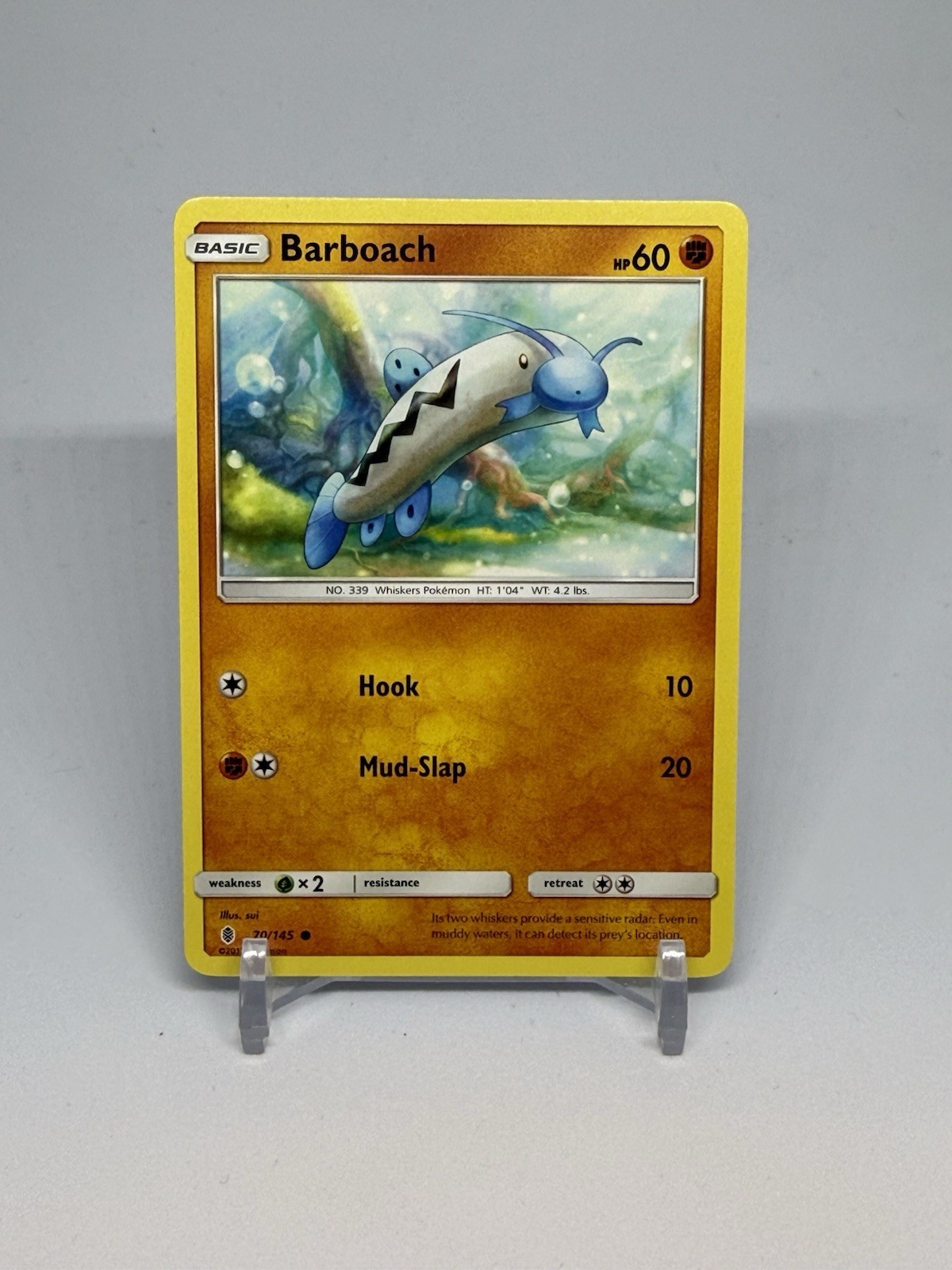 Barboach 70/145 Common Guardians Rising Sun & Moon Pokemon Card 2017