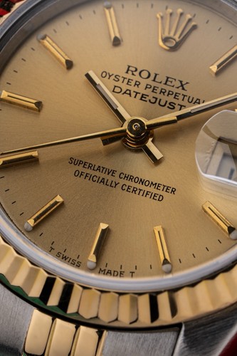 Rolex Lady-Datejust 26 mm quadrante champagne acciaio giubileo e oro 18 carati ref. 69173 - Foto 16 di 17