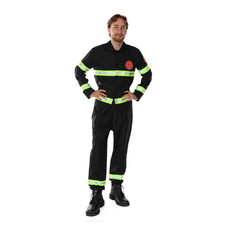 MENS FIREMAN FIREFIGHTER COSTUME FANCY DRESS ACCESSORIES TOP TROUSERS EMERGENCY