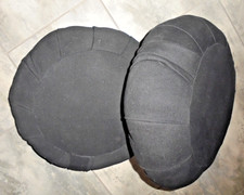 2~14" Round x 8 in wide~ Black Cotton Zafu ~Yoga~ Meditation Cushion Pillow