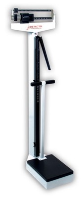 Detecto Weigh Beam Eye-Level Physician Scale, Height Rod, Handpost, 180kg x 100g