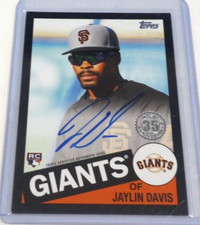 2020 Topps Jaylin Davis RC 85A-JDA 1985 Topps Black Parallel Auto 189/199