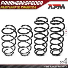4x Federn Fahrwerksfeder Vorne Hinten für Seat Leon 1P1 1.6L Schrägheck 10-12