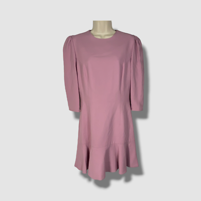 andrew gn pink dress $2245 Andrew GN Women's Pink Flounce-Hem Mini Dress Size 40