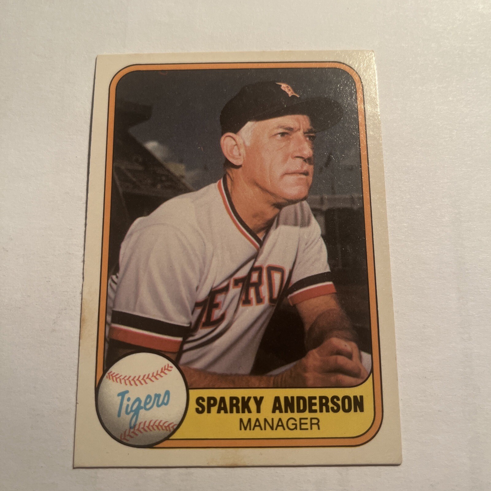 1981 Fleer Sparky Anderson #460 Detroit Tigers