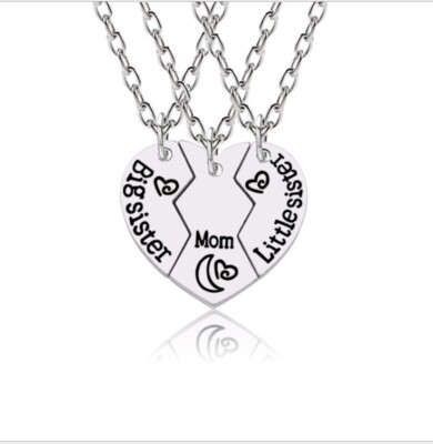 Best Friend Mom Big Sister 3-teilig Liebe brechen Herz Freundschaft Halskette Geschenk