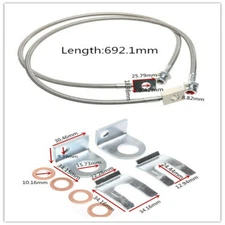Long Stainless Steel FRONT Extended Brake Line Kit DOT For Jeep TJ YJ & XJ 26"