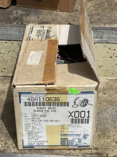 Marathon Direct Drive Blower Motor X001 48A110636 1/4hp 1075rpm 208-230v 3 speed
