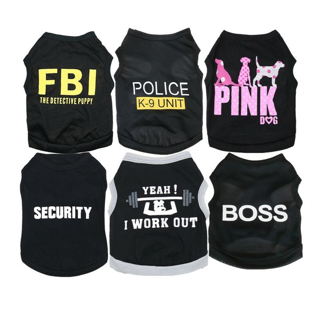 Black Small Dog T Shirt Small Dog Clothes Cat TShirt Boy Dog Shirt Size