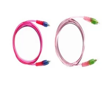 Dark and Light Pink Transparent Optical Fiber Digital Audio Cable 3.3ft ADC2505