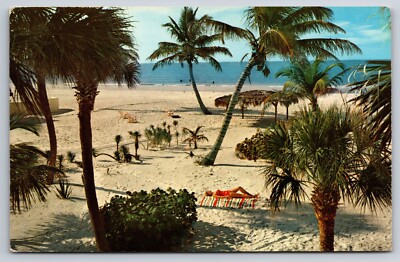 St. Petersburg Beach Florida from Normandy Vintage Postcard Gulf of Mexico