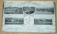 40072 Ak Greeting From The Vogtland Falkenstein Auerbach Rodewisch Lengenfeld