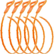 Drain Hair Cather 5 pcs 20 Inch Drain Snake Shower Drain Hair Trap Clog Remover