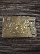 Polish Armed Guard Marksman Of The Year Award 1947 Brass Tone Belt Buckle USA