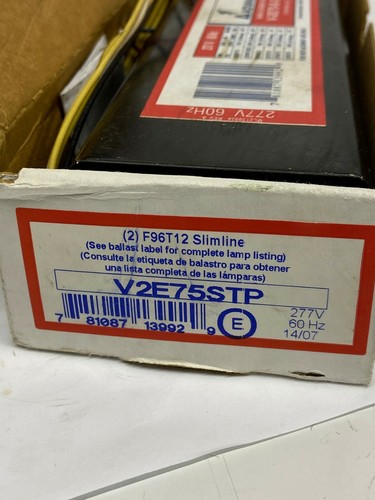 NEW ADVANCE BALLAST V2E75STP BALLAST V-2E75-S-2-TP (2) F96T12 SLIMLINE - Picture 2 of 5