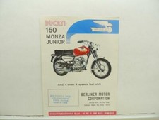 Vintage Ducati 160 Monza Jr Motorcycle Brochure OHC 4 Stroke Berliner B6744