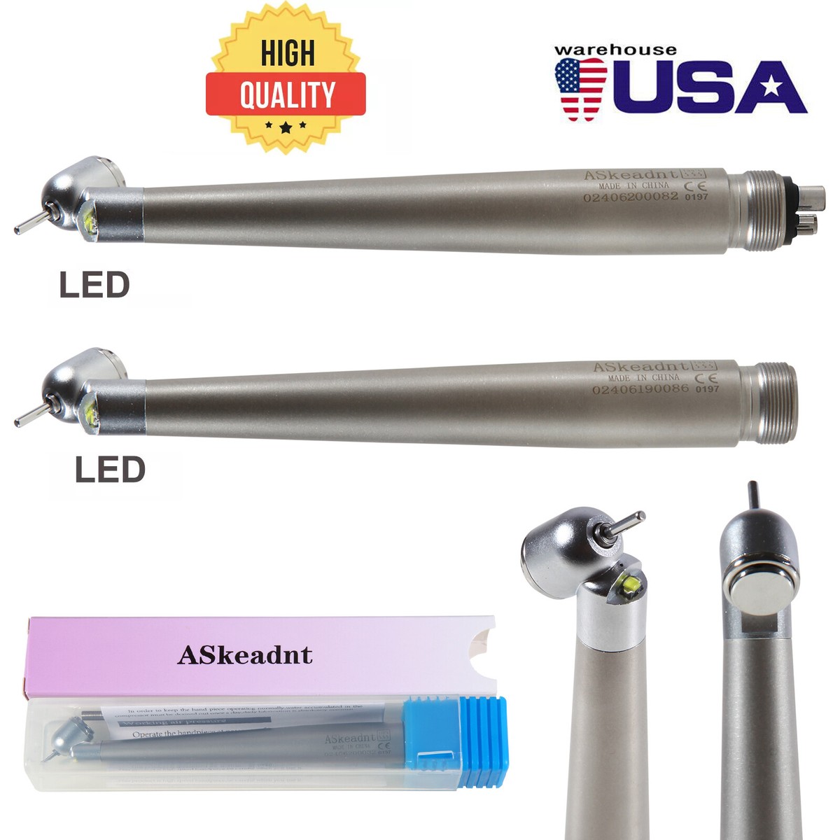 エナプ　45枚 Dental 45 Degree Surgical High Speed Handpiece / LED E