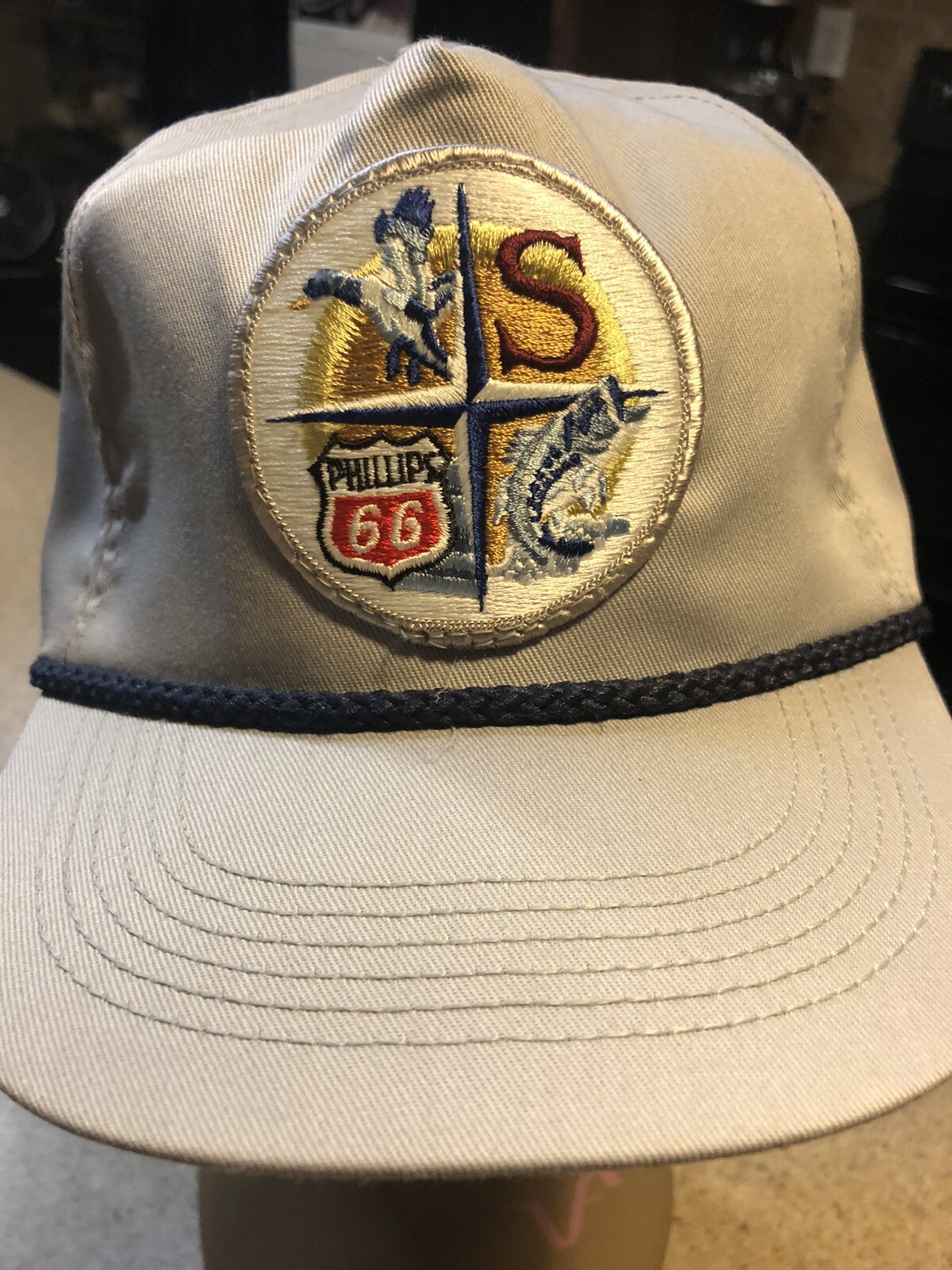 Vintage Phillips 66 Compass Patch Adjustable Stra… - image 2