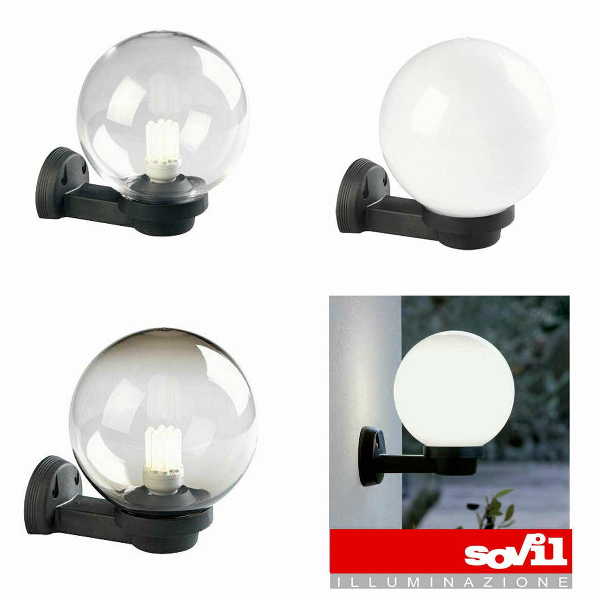 Applique Da Parete Con Sfera In Vetro Bianco Ovale Metallo Oro Attacco G9 Lampada Design Moderno Minimal 8051577596870
