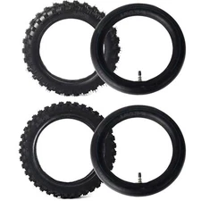 2-Set 2.50-10” and 2.75-10” Dirt Bike Tires and Inner Tubes - 2.50-10” Front