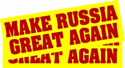Make Russia Great Again Bumper Sticker or Magnet Pair Trump 2025 Elon Musk DOGE