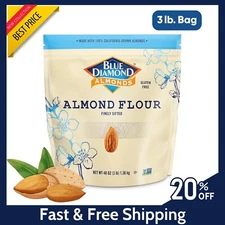 Blue Diamond Almonds Almond Flour, Gluten Free, Blanched, Finely Sifted, 48 oz..