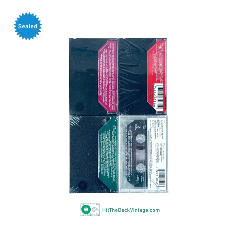 4 Bing Crosby Christmas Holiday Cassette Tapes: w Dean Martin & Nat King SEALED - Image 2 of 3