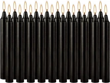Unscented Black Spell Chime Candle-4 Inch Tall Taper Candles-20 Pcs Chime Candle