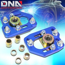 For 1990-1993 Ford Mustang Front Aluminum Adjustable Cambercaster Plates Blue