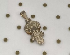 14K Yellow Gold 3D Little Boy Pendant