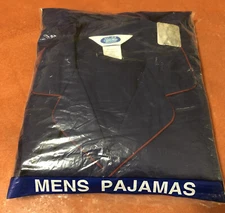 Vintage Men’s 2 Piece Pajama Set by PCA Apparel Size XL Navy