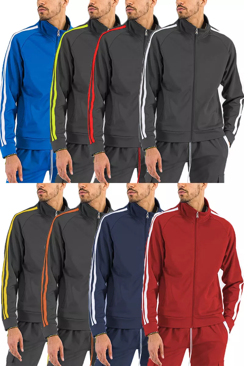 Two Stripe Full Zip Casual Activewear Sweat Track Jacket Only