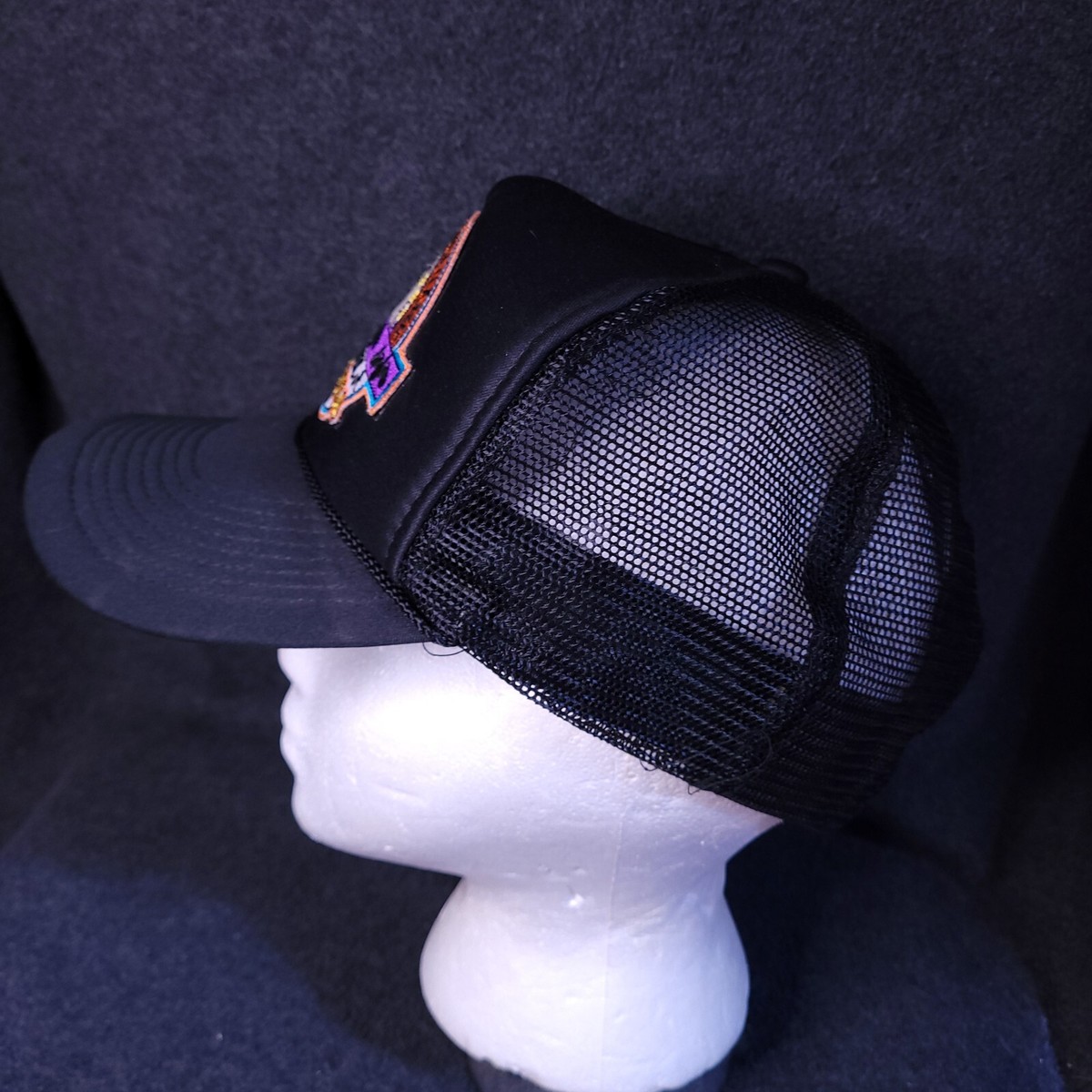 Vtg 90s Daytona Beach Bike Week Adjustable Black Logo Motorcycles