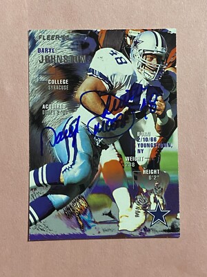 Daryl Johnston 1995 Fleer IP Auto Autograph 