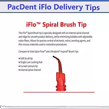 Inspiral Dental Brush Tips Red Single Use 0.79 mm, Spiral Brush Tips 50 / 100/Pk