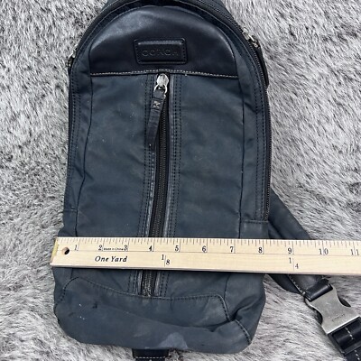 Vintage Coach Black Leather Backpack/Slingpack Vintage coach black backpack - Gem main image 2