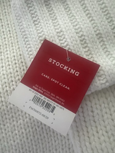 Christmas Stocking Target Wondershop White 19" Knit Monogram Initial Letter D - Picture 5 of 5