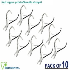 Pack Of 10 - Chiropody Instruments Nail Nipper Printed Handle Straight New