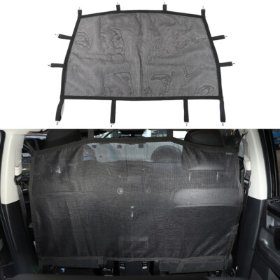 Black Rear Seat Trunk Isolation Mesh Cargo Barrier Kit For 4Runner 10+ Exterior