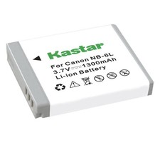 Kastar NB-6L Battery for Canon PowerShot SD1300 IS, SD3500 IS, SD4000 IS