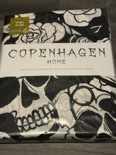 BNWT Copenhagen Home Halloween single Duvet Set Bedding Skull Goth Emo Tattoo