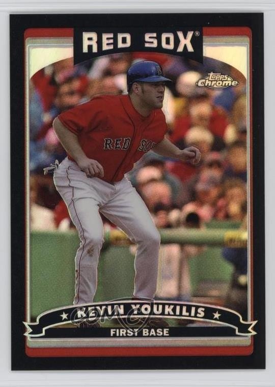 2006 Topps Chrome Black Refractor /549 Kevin Youkilis #213 1jb0