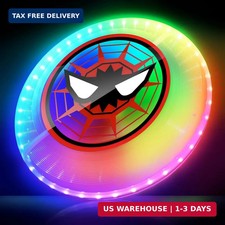 LED Flying Disc with Millions of Colors, 42 LEDs, 175g, 12 Lighting Modes, Recha
