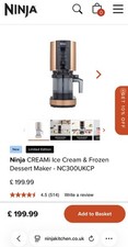 Ninja NC300UKCP Electric Ice Cream Maker, Limited edition, With 3 Tubs