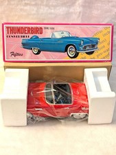 Fifties 1956 Ford Thunderbird Convertible Tin Friction Toy Model RED002720